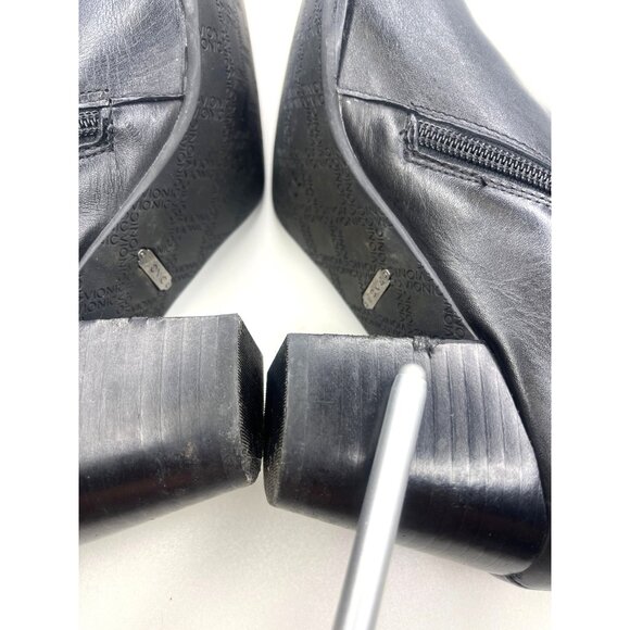 Vionic Georgia Orthaheel Studded Black Leather Ankle Boots Size 9 Booties - Picture 10 of 13